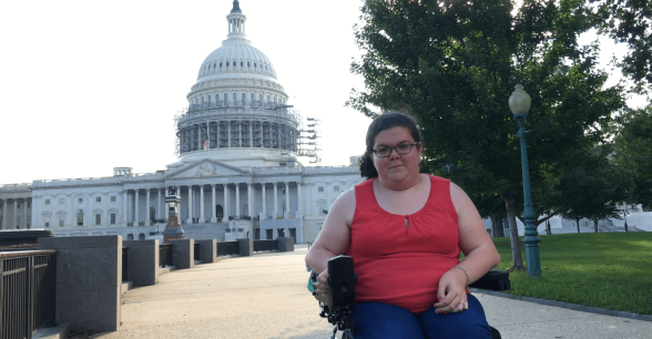 Emily in front of the Capitol in Washington, D.C.