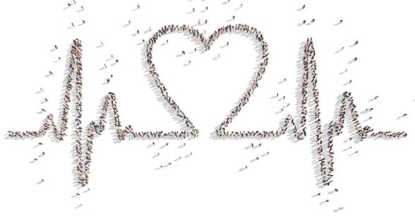 Vital signs in the shape of a heart