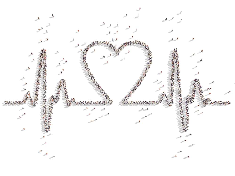 Vital signs in the shape of a heart