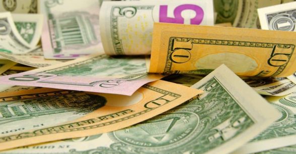 a pile of American money