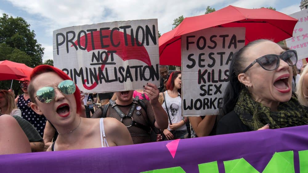 Campaigners protest against raids on sex workers in London