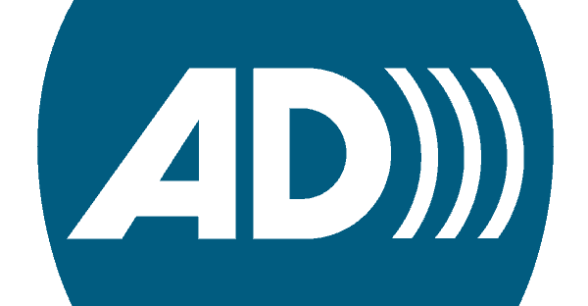 A Blue Audio Description Icon