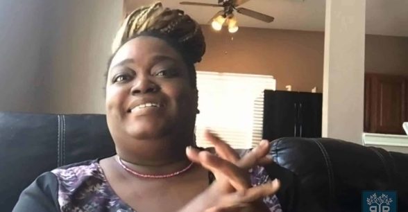 A screenshot of Tinu speaking to camera.